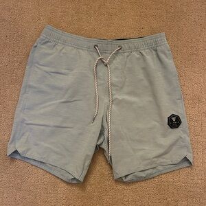 Light Blue Drawstring Shorts